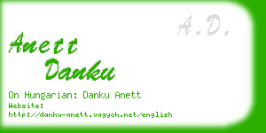 anett danku business card